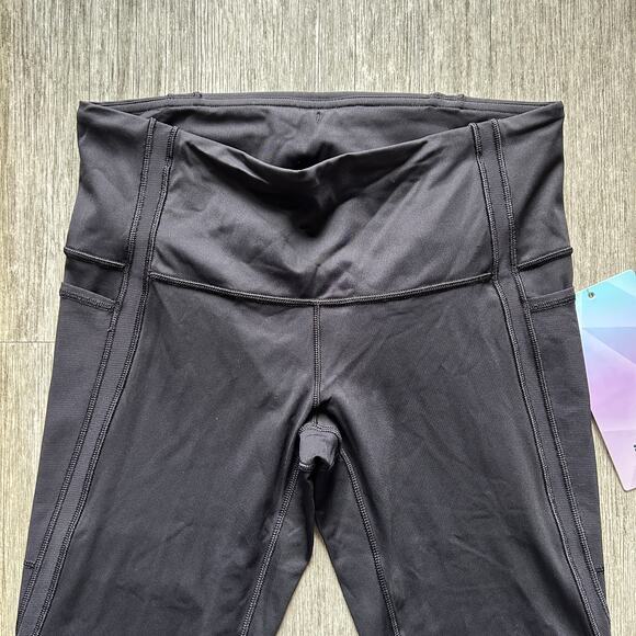 Ivivva by Lululemon Black High Rise 7/8 Length Fresh Focus Pant Leggings Size 14 - Picture 3 of 14